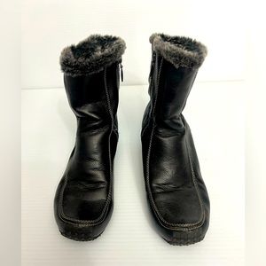 Sporto Womens Maggie Size 8.5 Black Winter Ankle Boots Booties